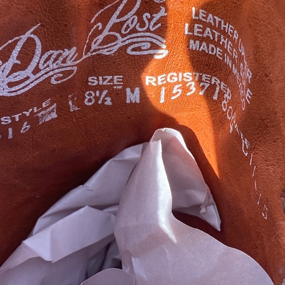 ✨️Dan Post Leather Riveted Cowboy Boots! - Picture 12 of 14